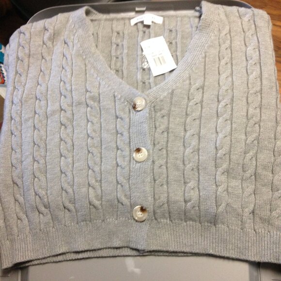 Ava + Esme Two-Piece Cardigan Combo Gray Small NWT - Picture 7 of 10